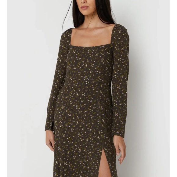 FLORAL MIDI DRESS - Picture 2 of 7